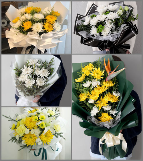山东青岛即墨市灵山镇东皋埠西村白事花束代送